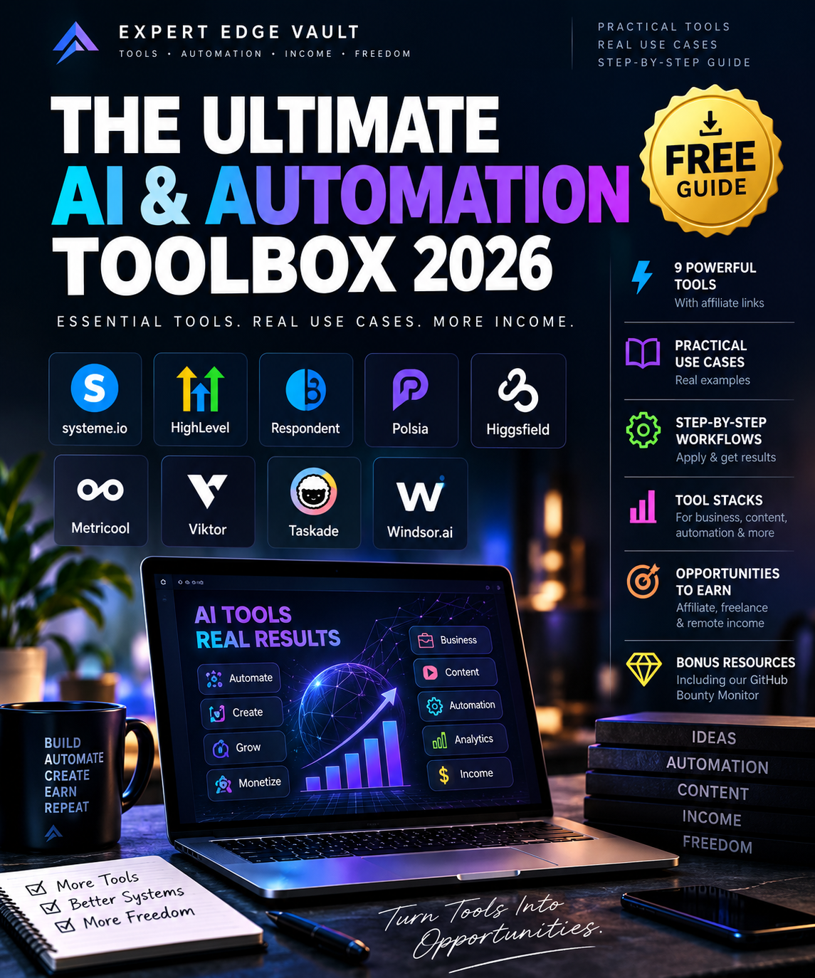 AI & Automation Toolbox 2026 – 9+ Tools for Business, Content & Online Income