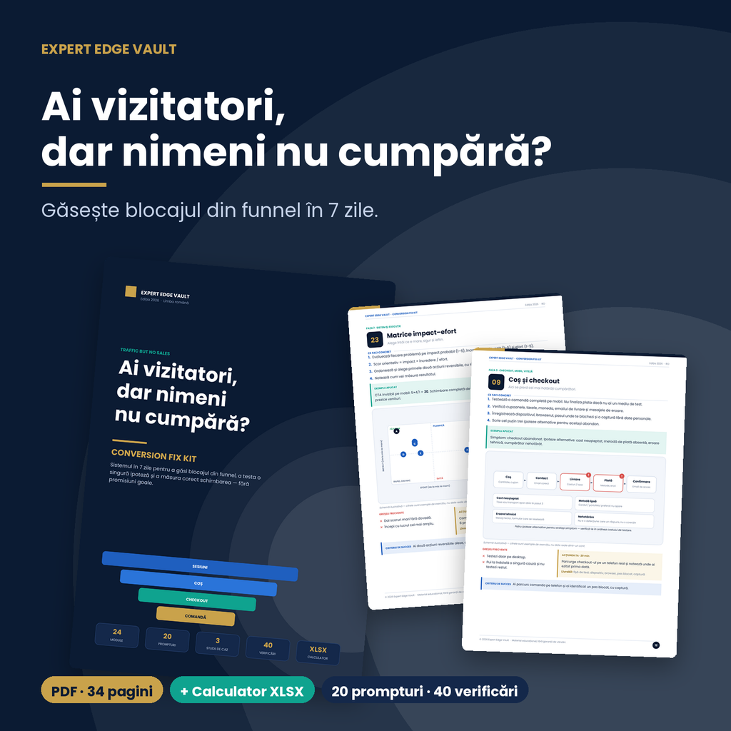 Conversion Fix Kit - prezentare ghid premium în română